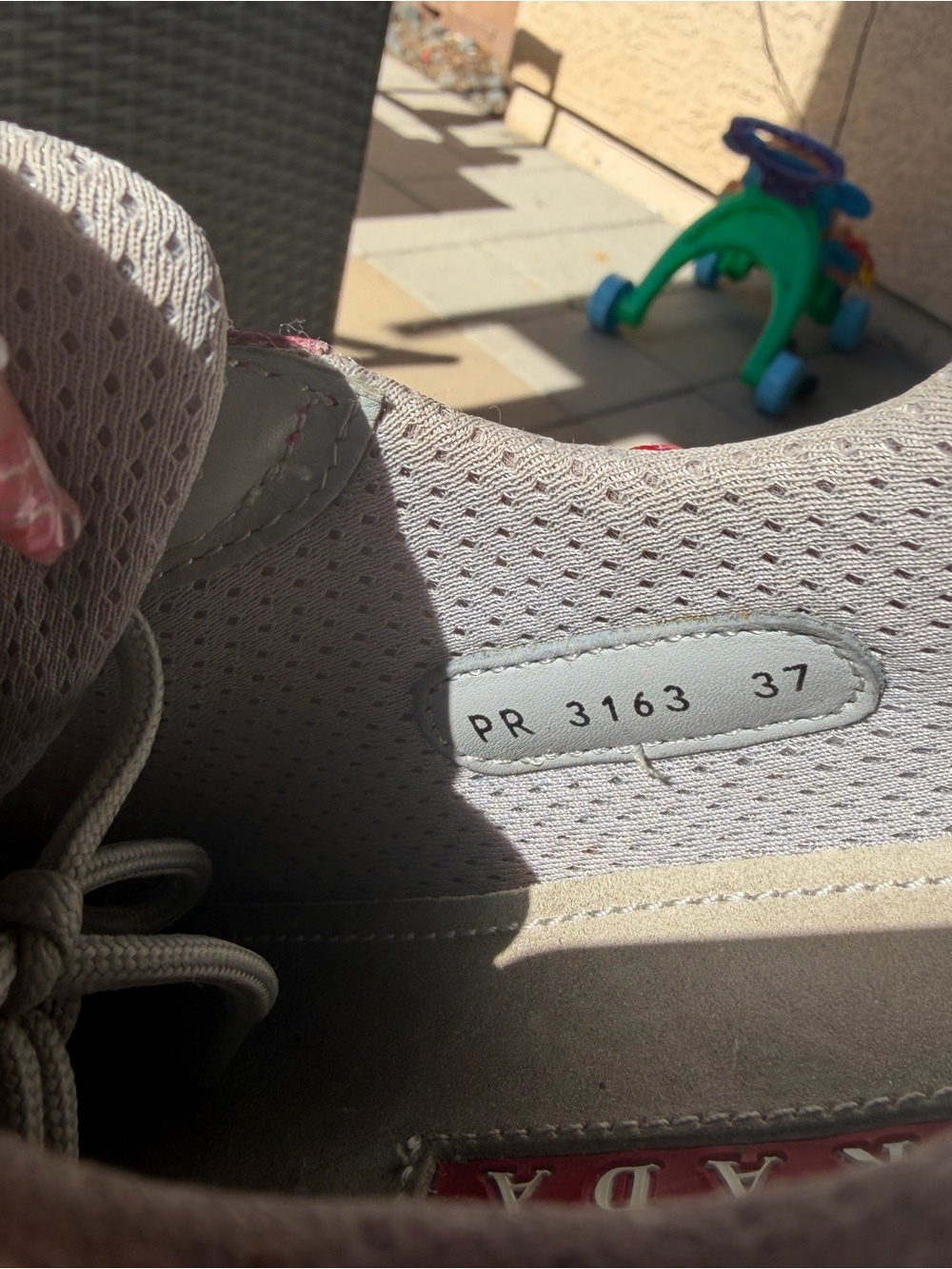 Prada Women America's Cup sneakers Red Patent & Gray Mesh Sneakers - Picture 12 of 12